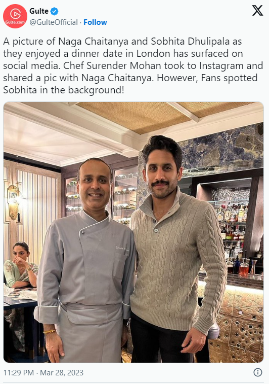 Naga Chaitanya and Sobhita Dhulipala in London - Instant Bollywood Naga Chaitanya and Sobhita Dhulipala in London
