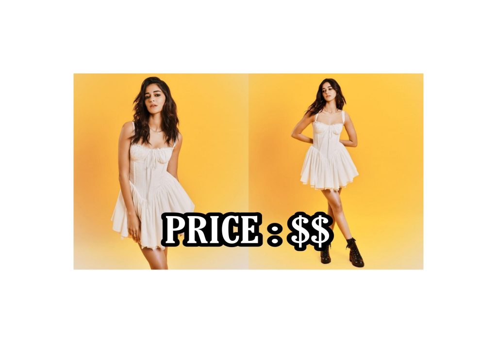 Ananya Panday white corset mini dress price