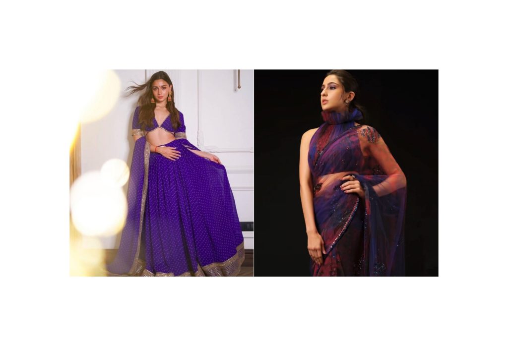 Bollwyood celebs in purple ethnic outfits