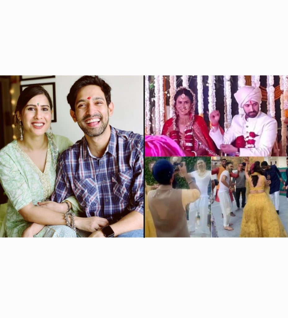 Vikrant Massey Sheetal Thakur wedding + haldi pics & videos