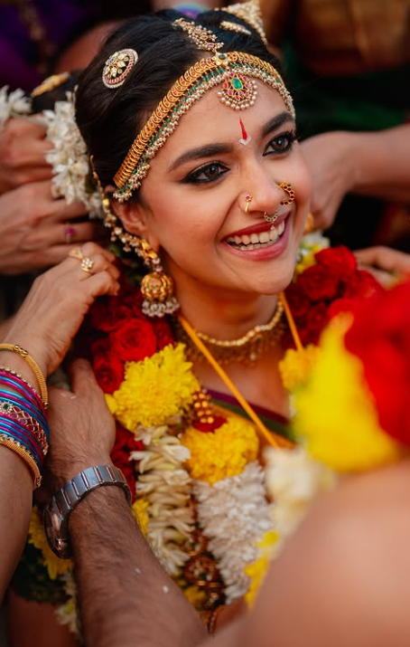 keerthy suresh bridal look
