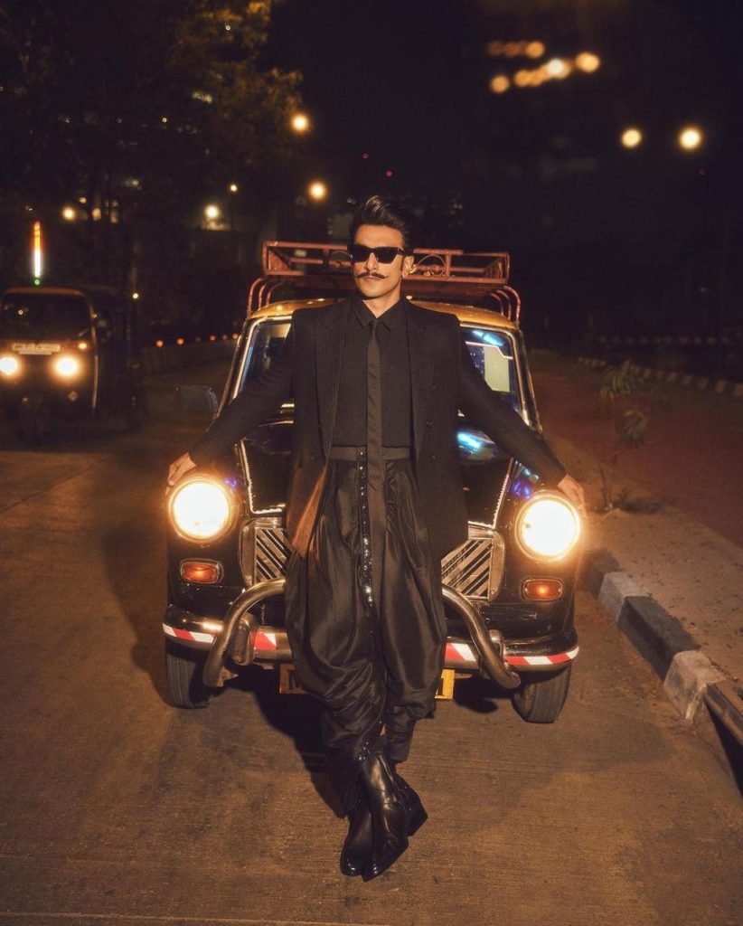 ranveer-singh - Instant Bollywood Black dhoti pants
