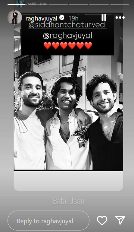Raghav Juyal supports Babil Khan