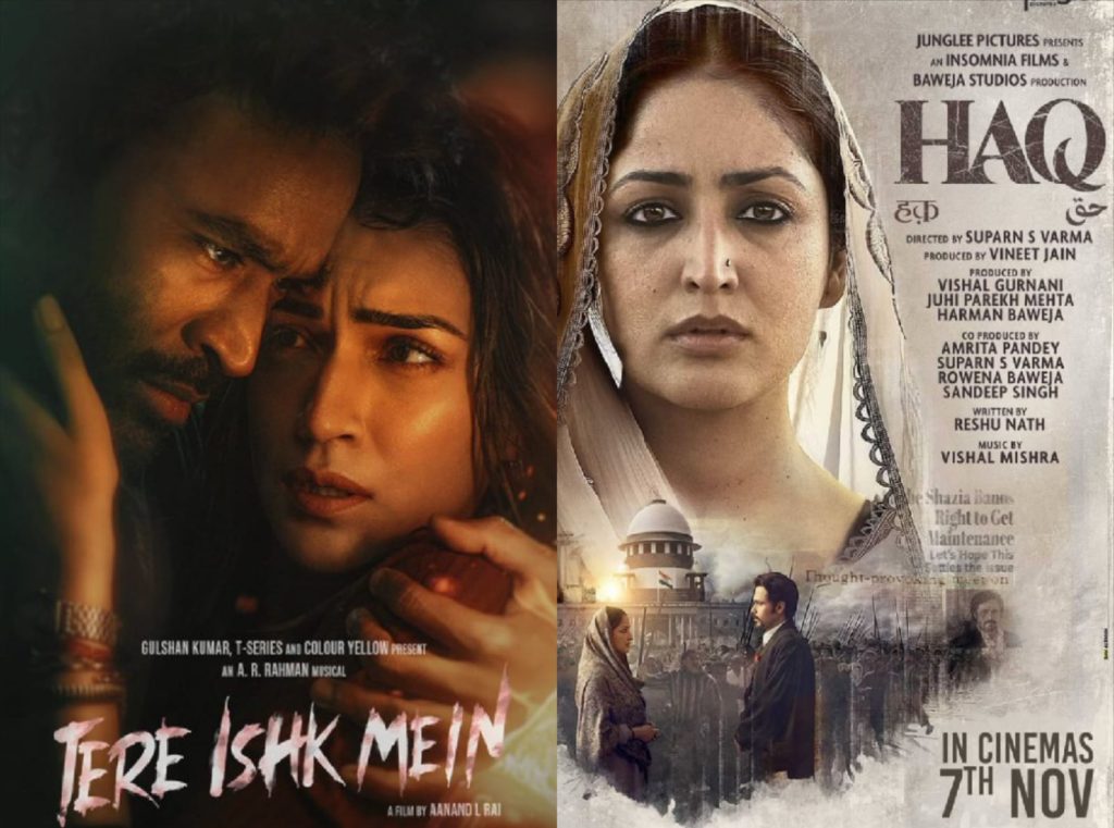 bollywood movies releasing in november 2025 - Instant Bollywood 6 Bollywood Movies Releasing In November 2025; Haq, Tere Ishk Mein & More