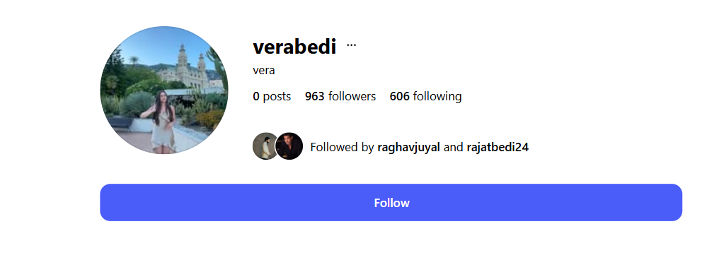Vera Bedi Instagram