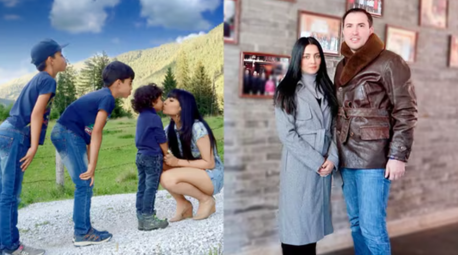 Celina Jaitly-Peter Haag with kids