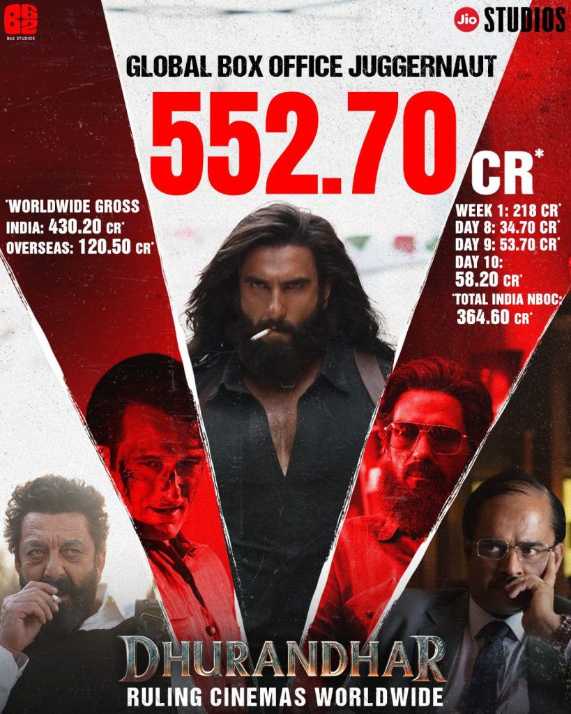 dhurandhar 2nd weekend collection - Instant Bollywood Dhurandhar 2nd Weekend - Crosses 552 Crores Worldwide