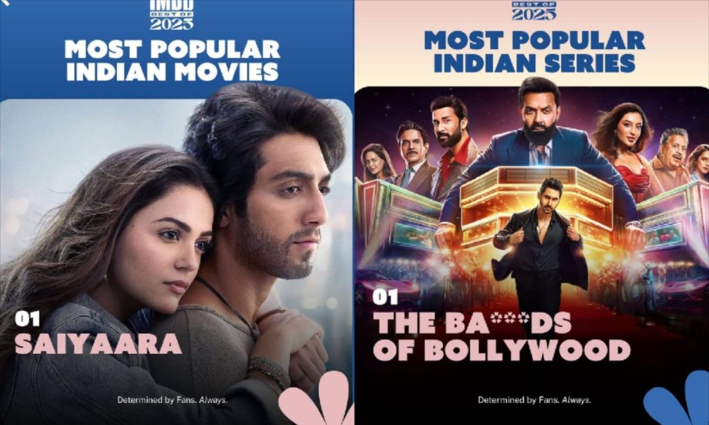 IMDb Best of 2025 List: Saiyaara Tops Most Popular Indian Movies, The Ba***ds of Bollywood Tops Most Popular Indian Series!