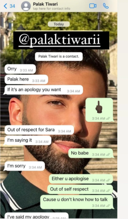 Orry and Palak Tiwari fight